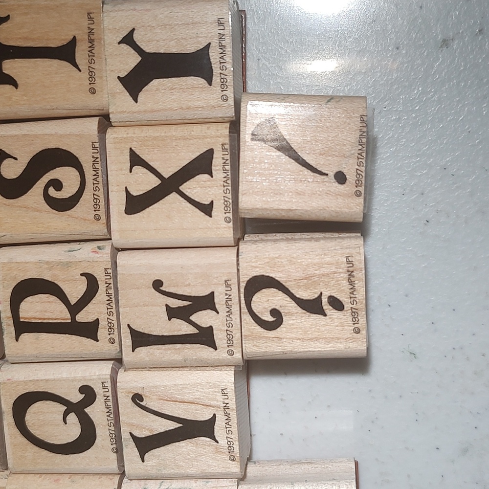 Stampin' Up Alphabet Wood Mounted Stamp Set Of 28 Stamps, Letters A - Z… - Picture 2 of 3